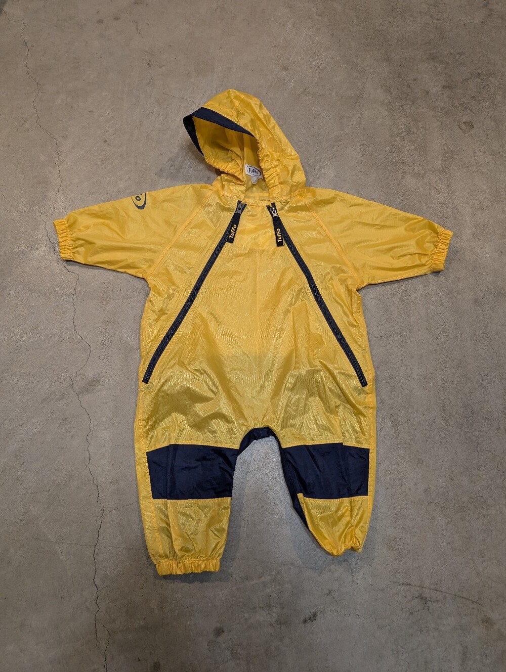 Tuffo Bright Yellow Hooded Baby Snowsuit - 12M